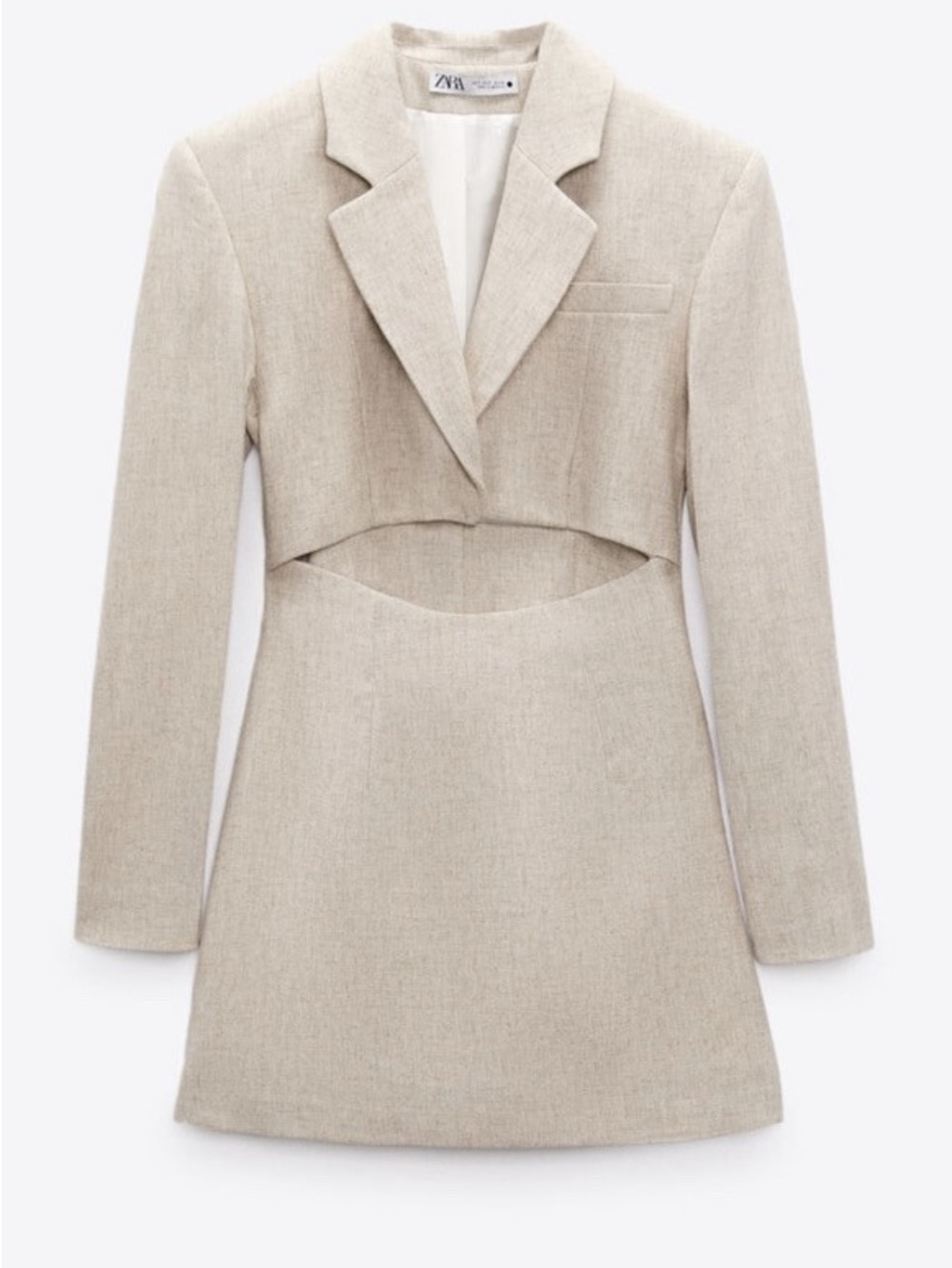 Zara Linen Cutout Blazer Dress